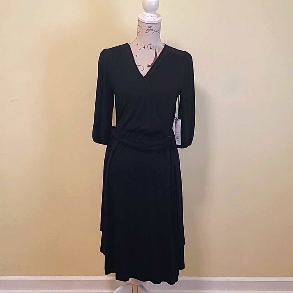 Classic faux wrap dress